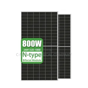 High Efficiency 550w -800watts Bifacial Solar Panel