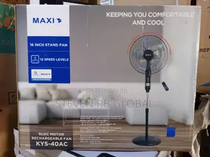 Maxi Standing Rechargeable Fan 16′′ Black | Kys-40ac