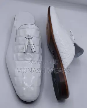 Italian Genio Animal Skin Half Shoes For Men 40-47