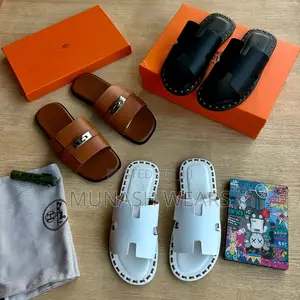 Hermes Leather Slipers 40-46