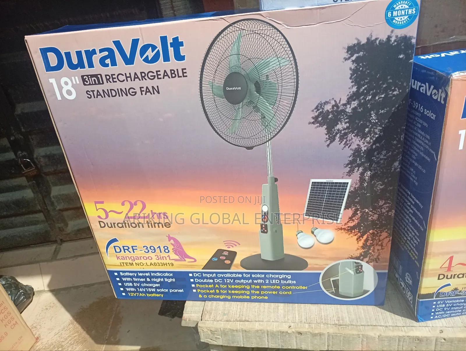3 in 1 Rechargeable Solar Fan
