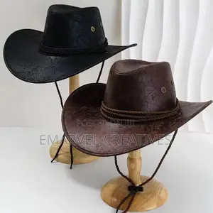 Leather Cowboy Hat for Men, for Women