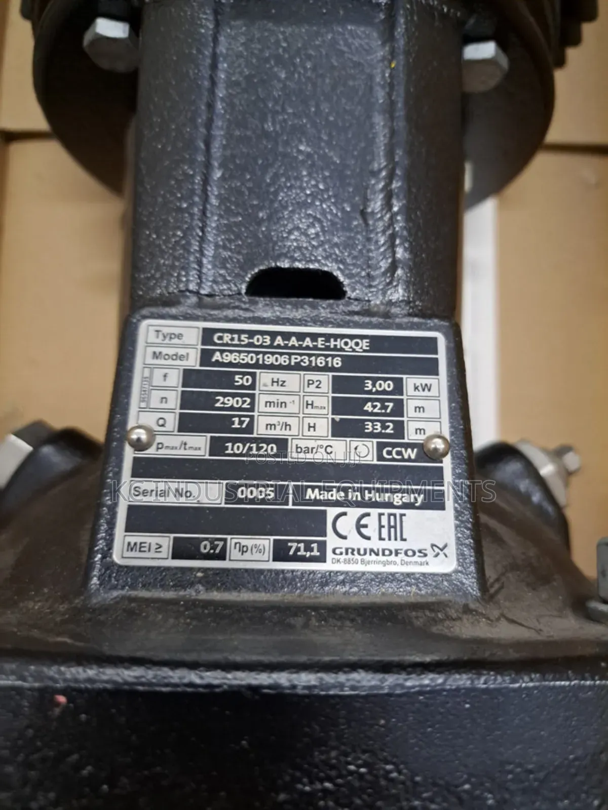 Grundfos Vertical Pump 3kw