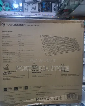 Powerology 200w Monocrystalline Portable Solar Panel.