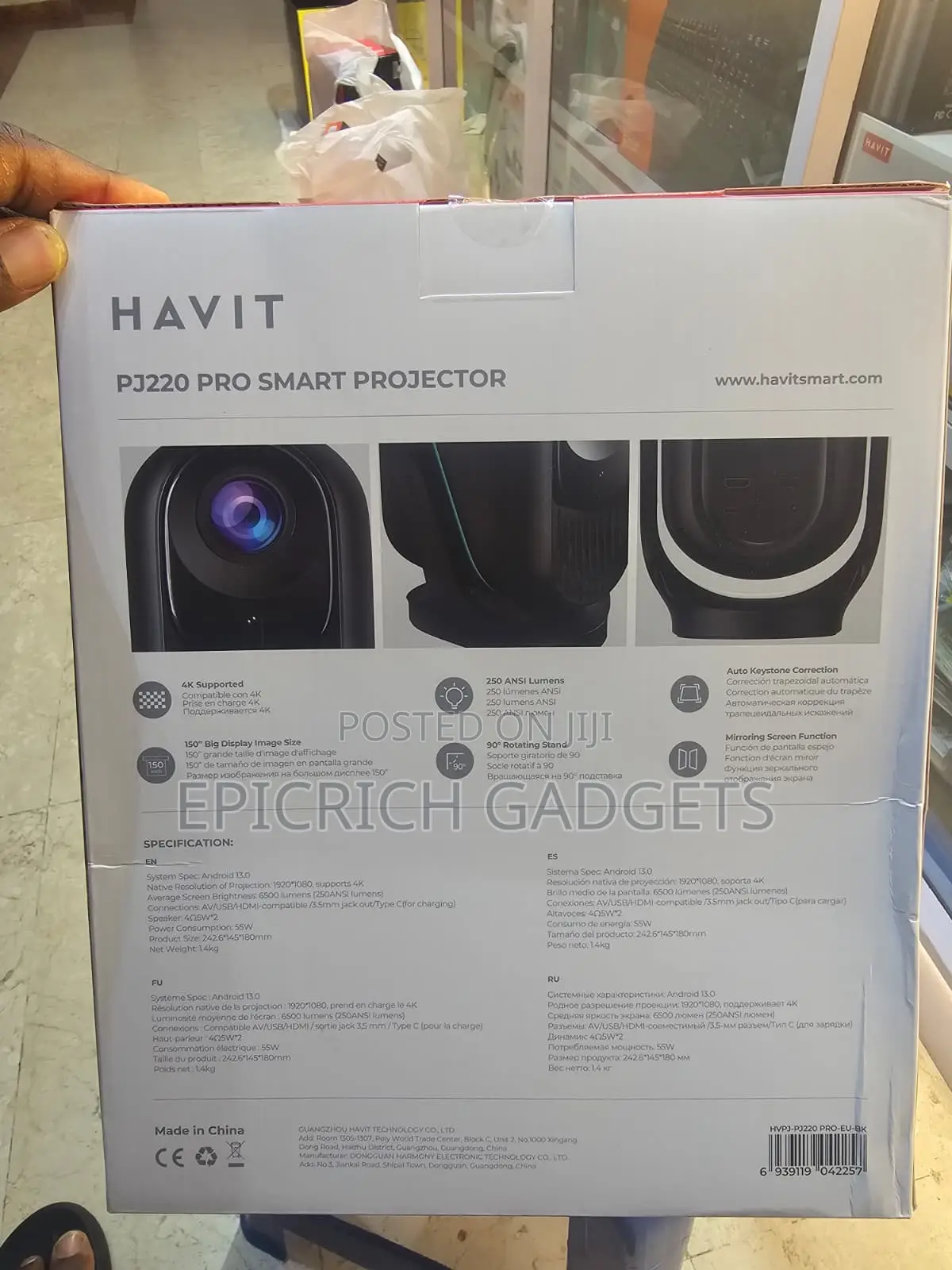 Smart Projector Pj220 Pro by Havit