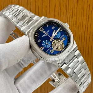 Patek Philippe Automatic Chronograph Silver Chain Watch