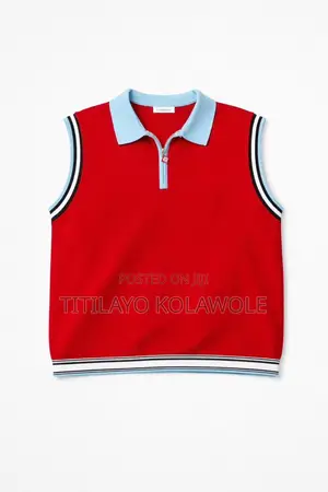 Luxury Sleeveless Zip Polo Top
