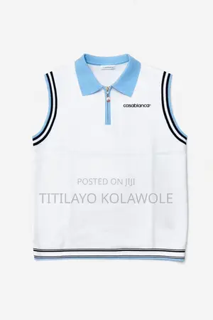 Luxury Sleeveless Zip Polo Top
