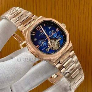 Patek Philippe Automatic Chronograph Rose Gold Chain Watch
