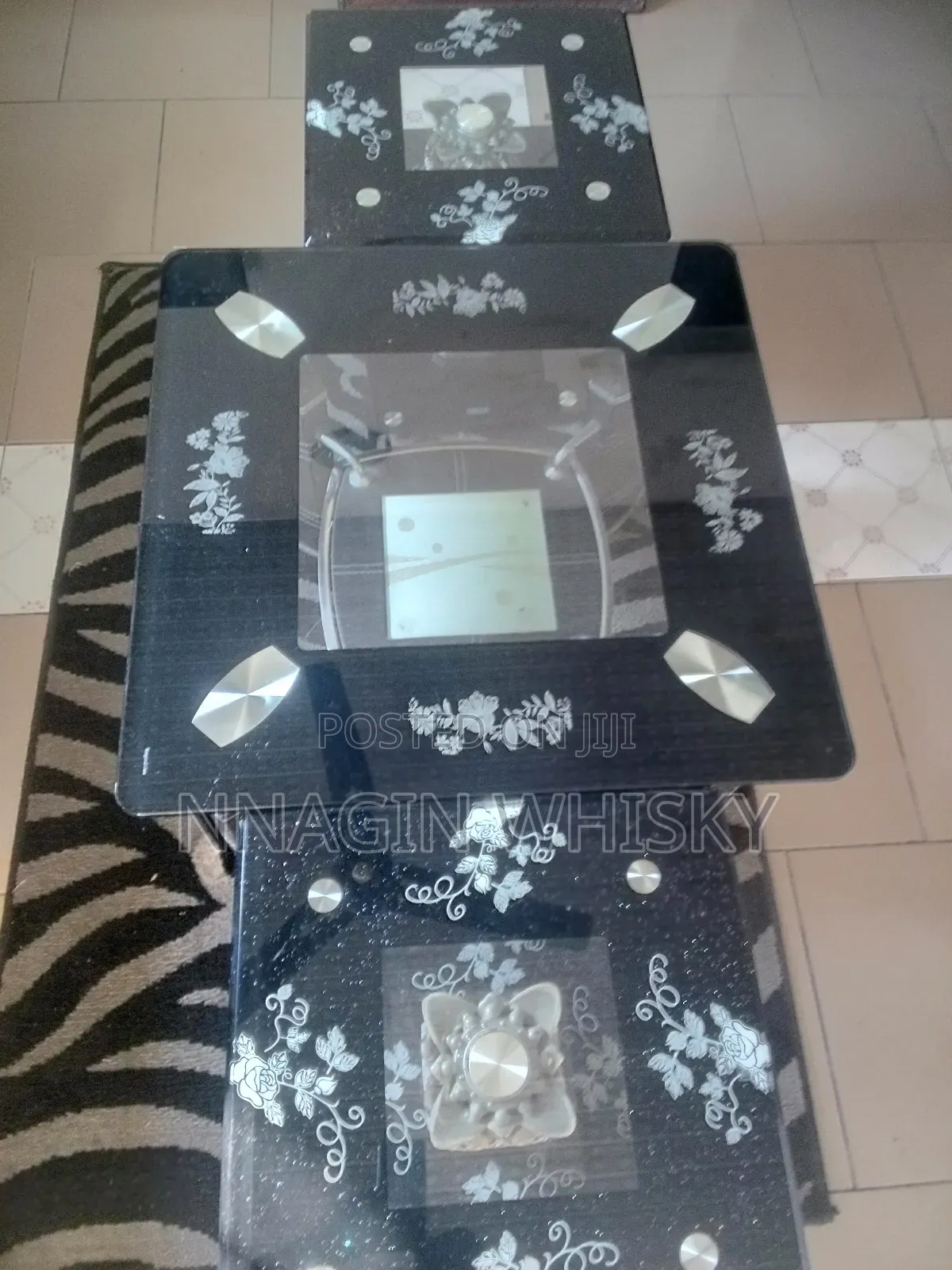 Full Glass Center Table Set