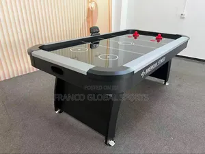 American Fitness Air Hockey Table Game With Electronic Scorer.
