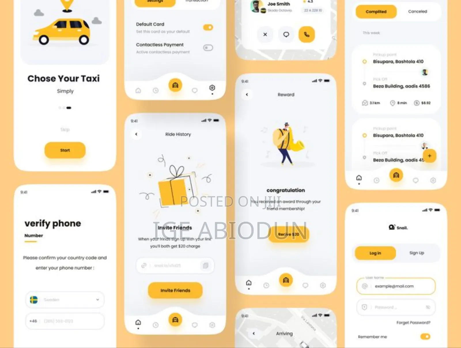 Taxi Booking App Ui Ux Design