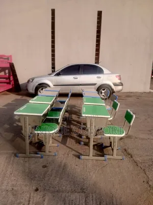 Top Quality Student Reading Table With Chair (Iron Legs)