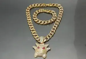 Iced Out Good Cuban Chain With Clown Pendant