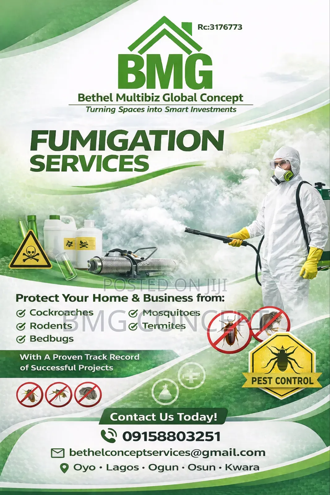 Real Estate Developer, Property Management, Fumigation Services