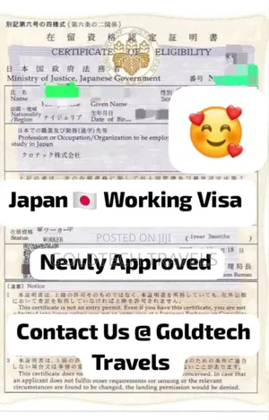 Japan  Working Visa Package Available