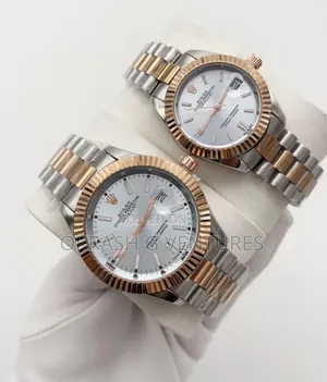 Rolex Oyster Perpetual (Date Just) Rose Gold/Silver Watch for Couple's
