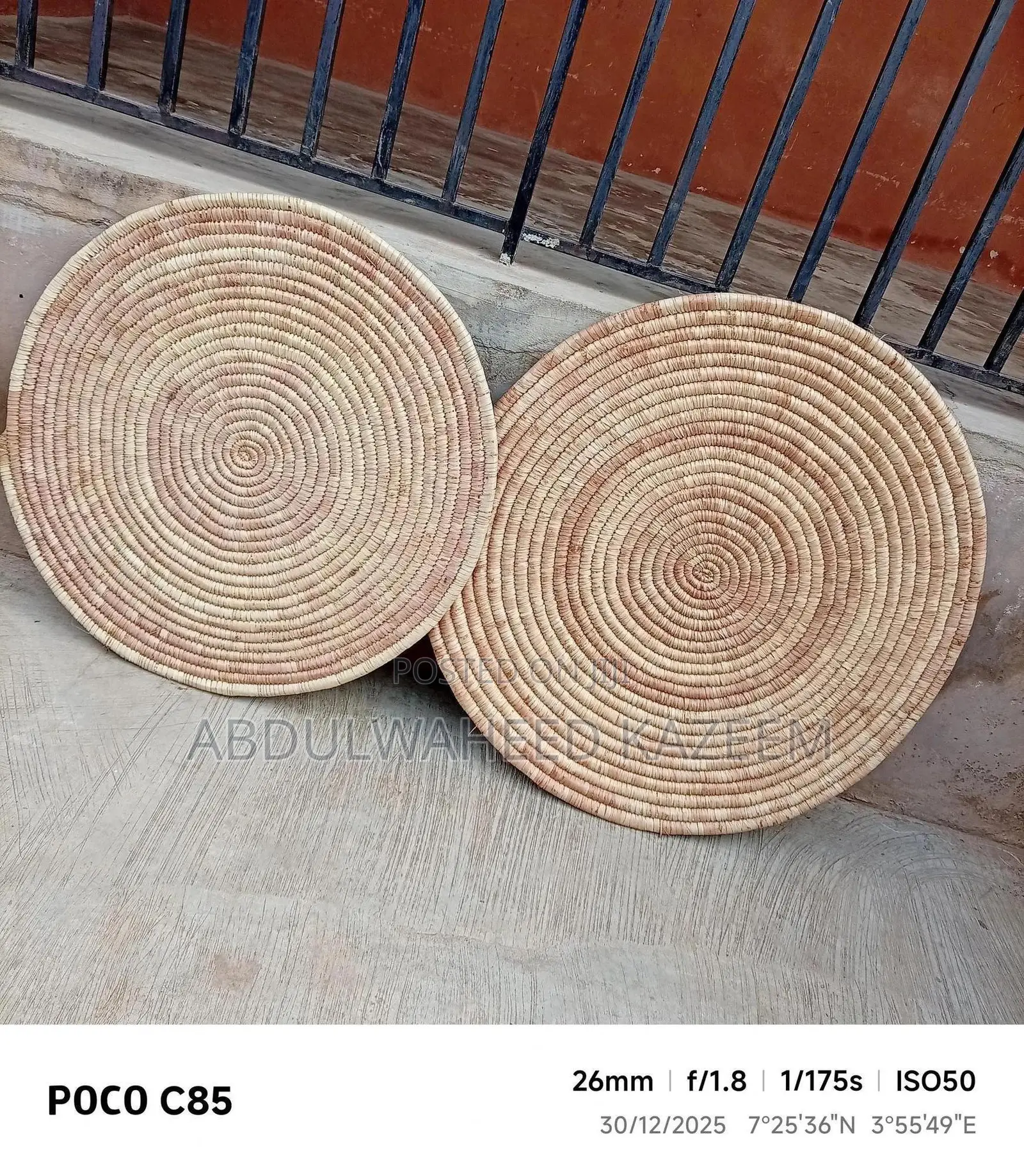 Round Raffia Mat