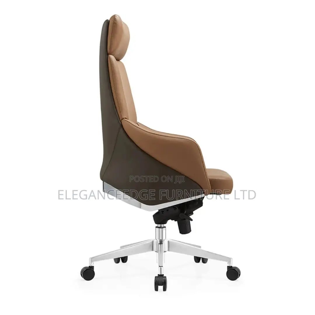 Ergonomic Leather Brown Comfortable Executive Office Chair
