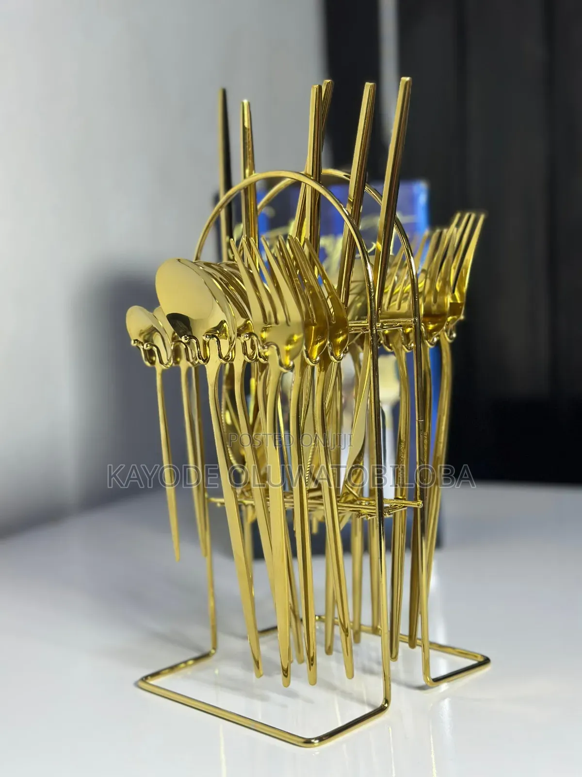 24 PCS Cutlery Set | Gold Spoon