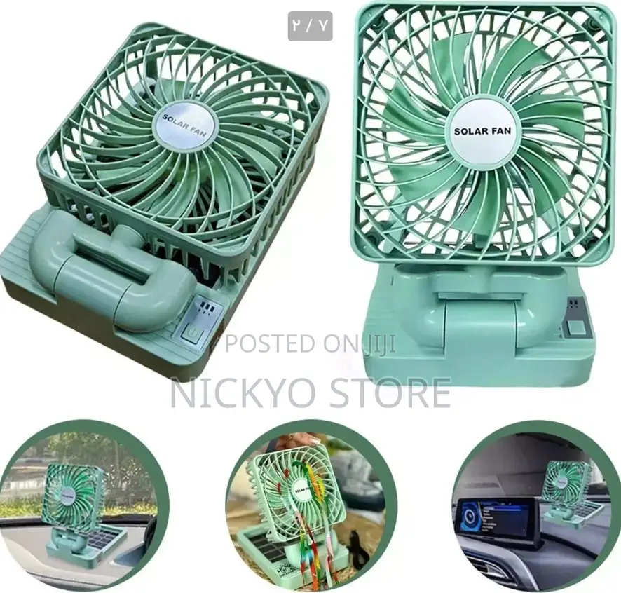 Solar Usb Rechargeable Tabletop Fan