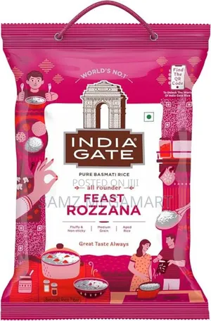 India Gate Basmati Rice Feast Rozzana 5kg – Aromatic, Long-grain Rice