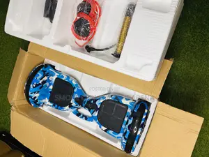 Premium 10-Inch Smart Hoverboard – Camo Blue Classic White Editions