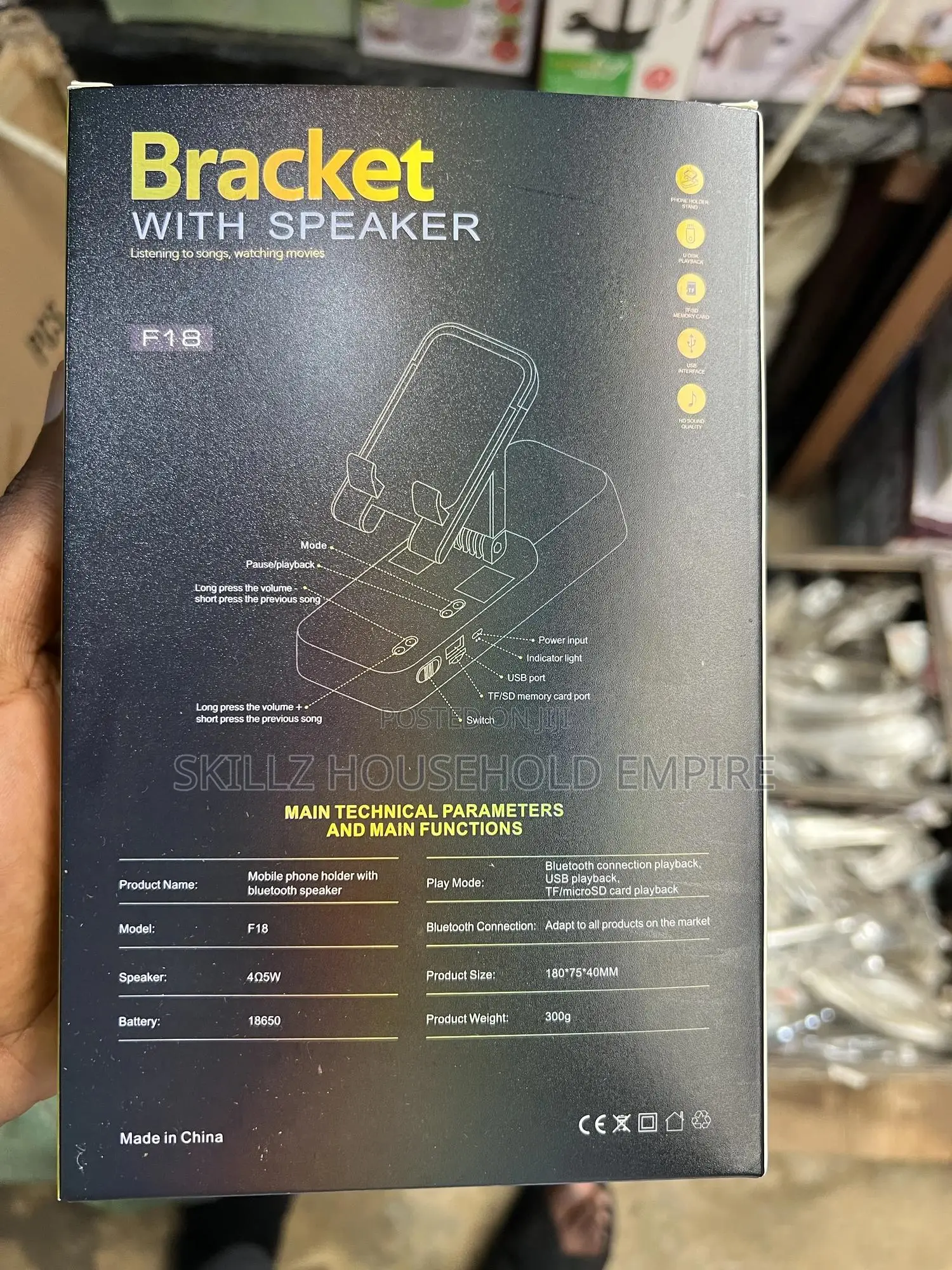 Bluetooth Phone Bracket With Speaker