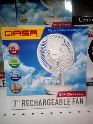 Qasa Rechargeable Table Fan 7" QRF-2827