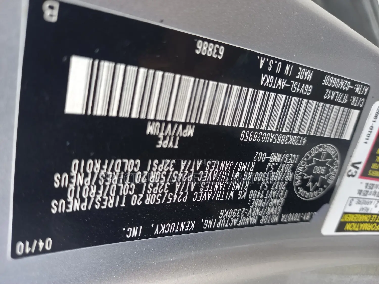 Toyota Venza 2010 Silver