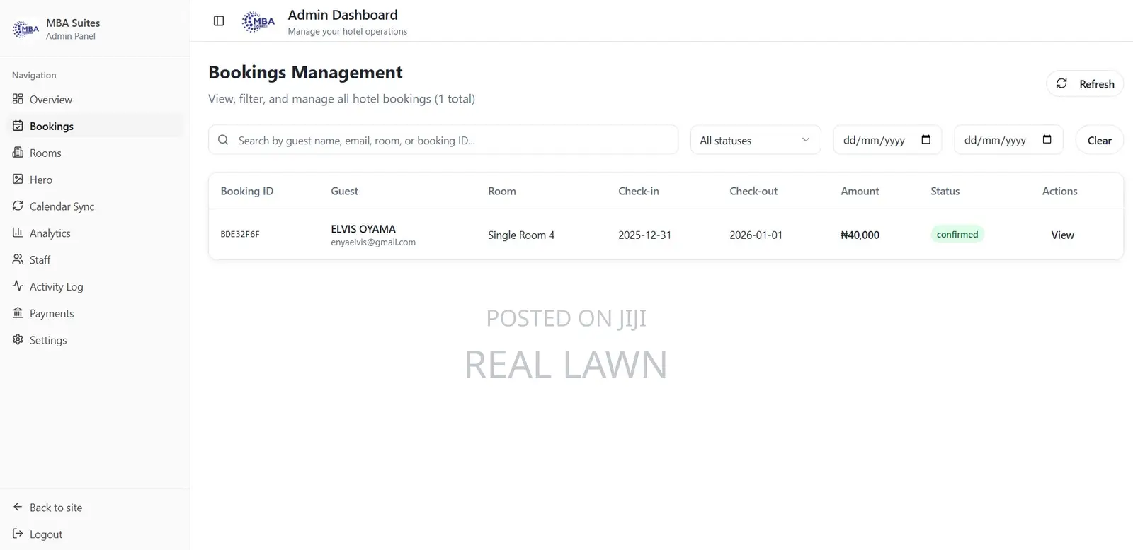 Hotel Booking Website (Basic) | Demo Before Payment