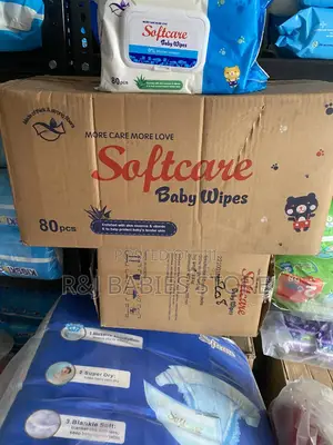 A Cartoon of Softcare Baby Wipes by 80(80 PCS *12,Packs