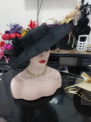 Black Boater Hat
