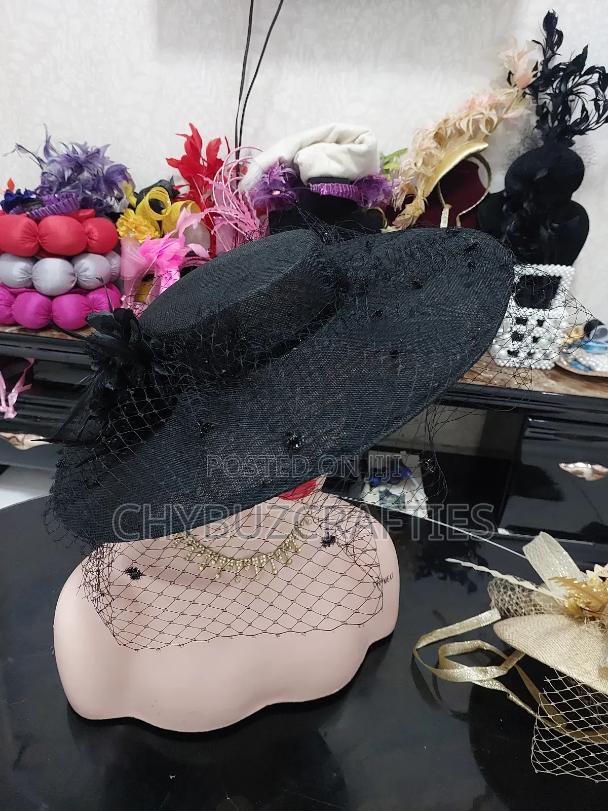 Black Boater Hat