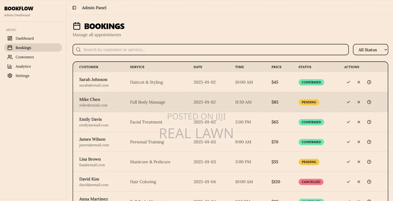 Simple Booking Website for Services | Demo Before Payment