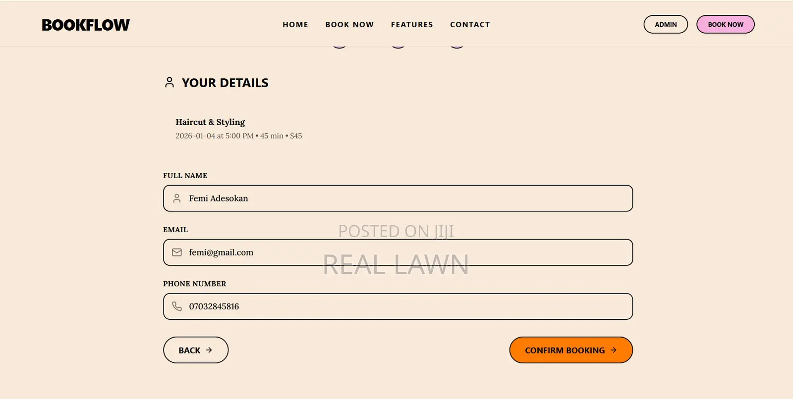 Simple Booking Website for Services | Demo Before Payment