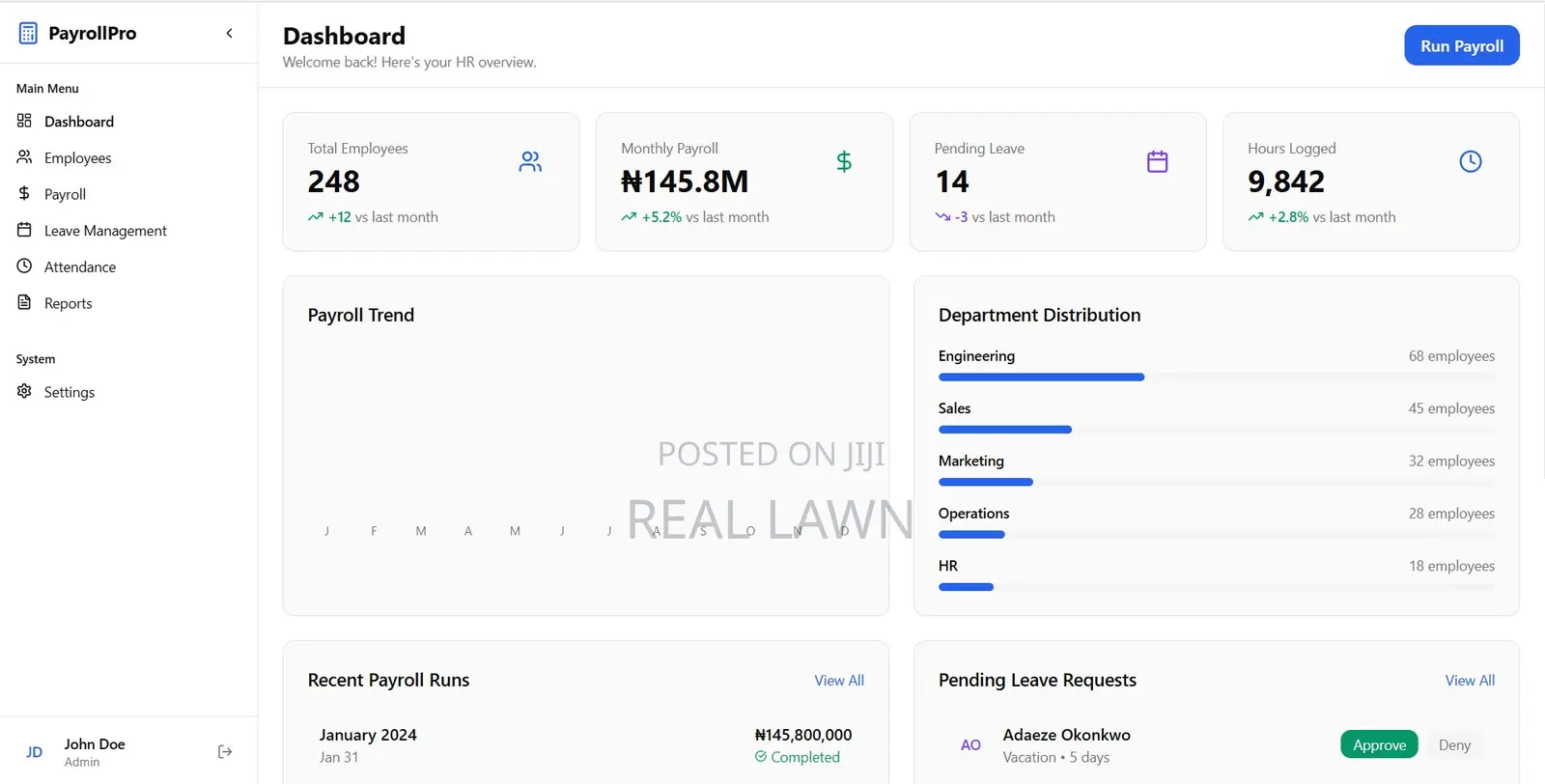 Payroll Staff Management System | Demo Available