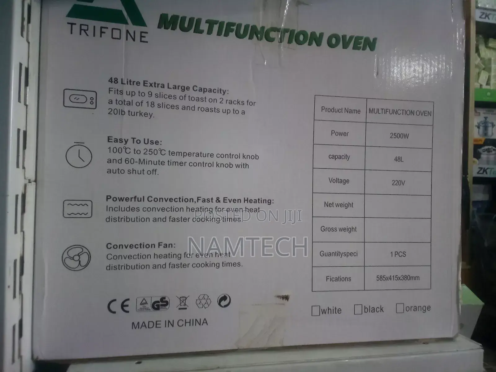 Trifone Multifunctional Oven to-48a 48l