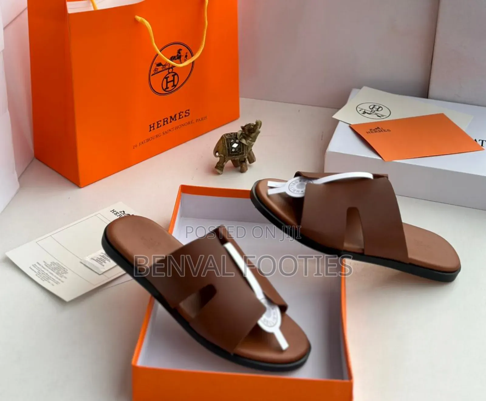 Original Hermes Flat Leather Pam