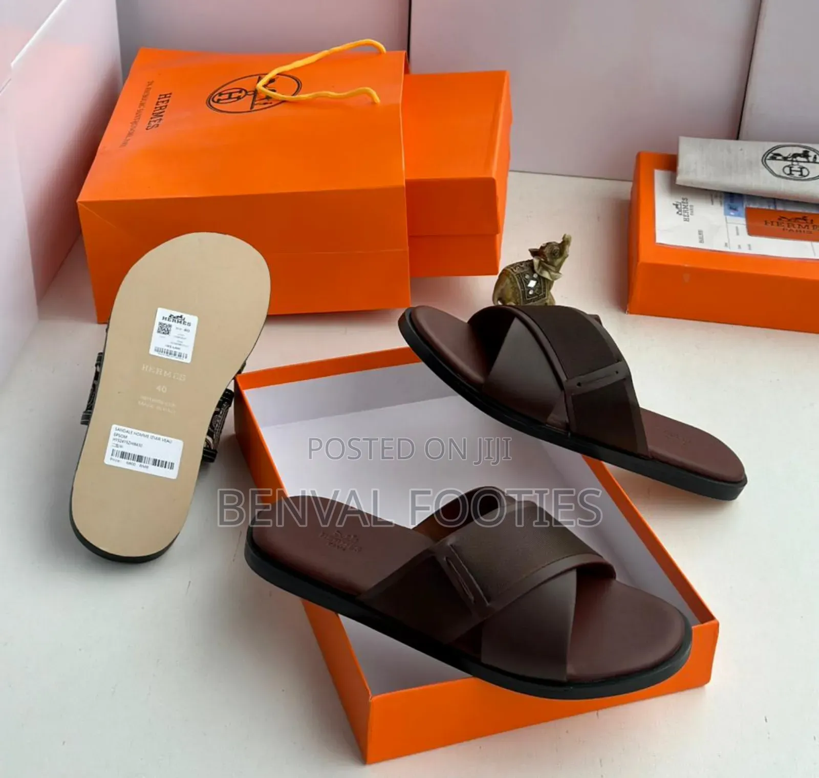 Original Hermes Flat Leather Pam