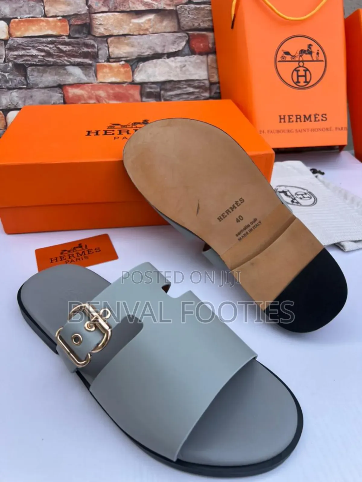 Original Hermes Flat Leather Pam