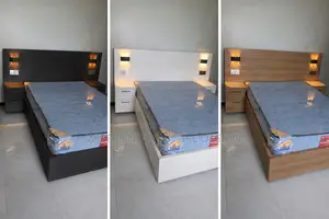 4by6 Bedframe,Integrated Lighting, and Nightstands.