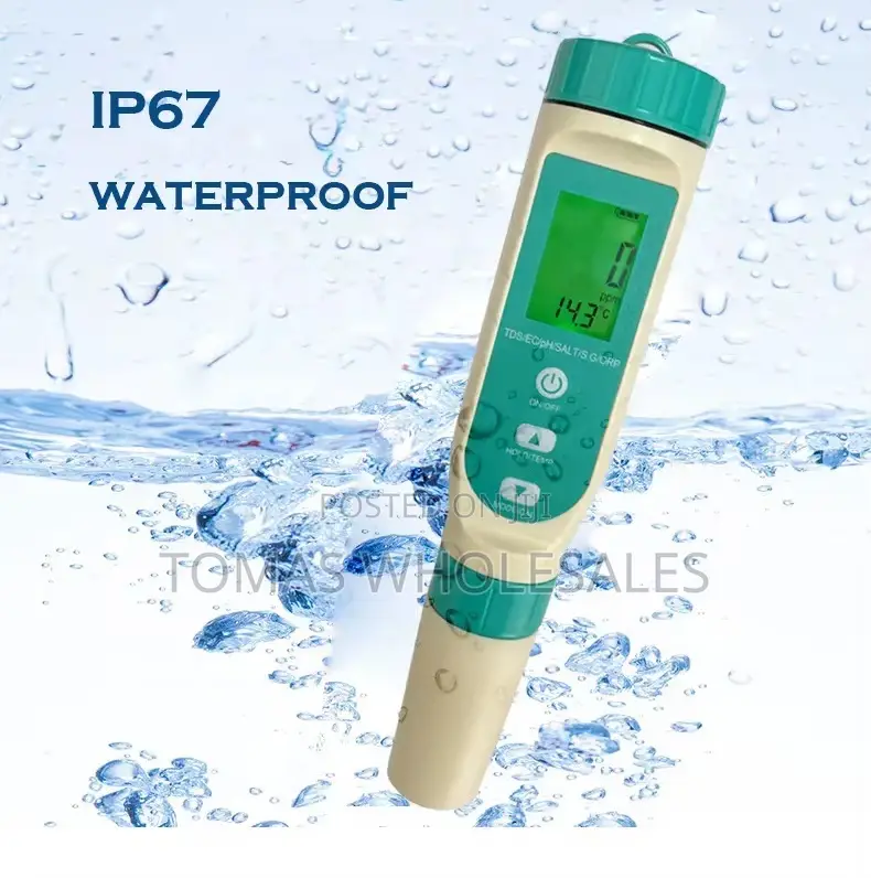 7-In1 Water Quality Tester: Ph, Tds, Ec, Sal, Gravity, Orp, Temp Meter