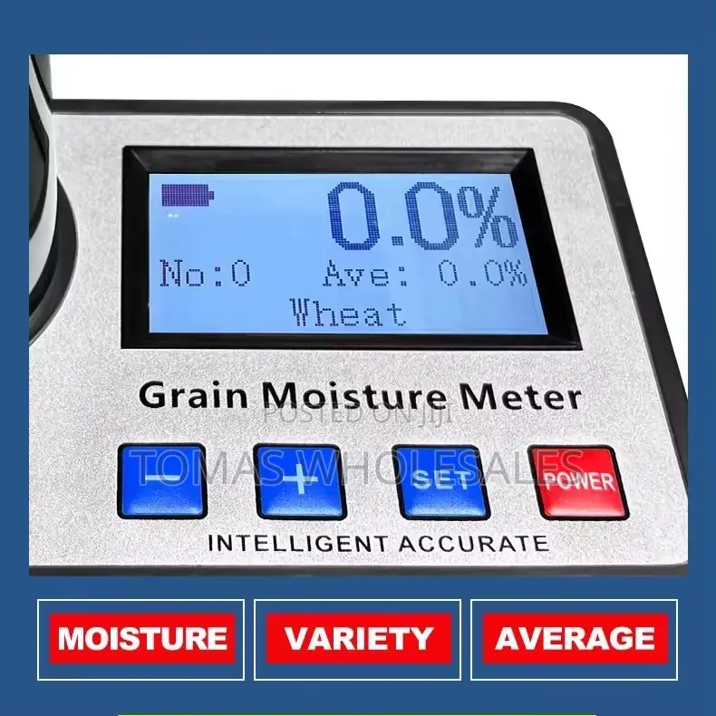 Smart Grain Moisture Meter: 19-in-1 Digital Tester With Temperature