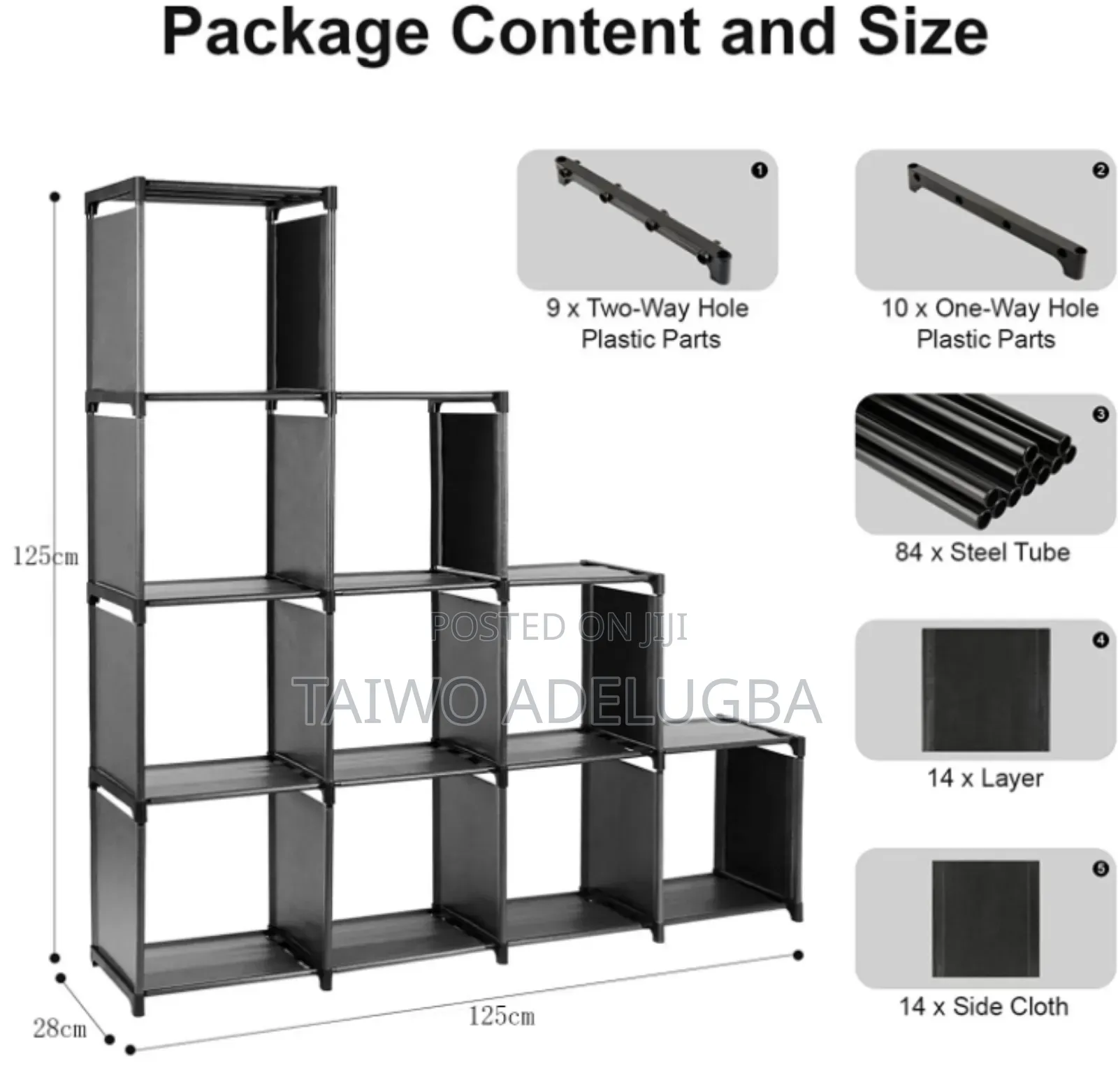9 Slot Book Shelf