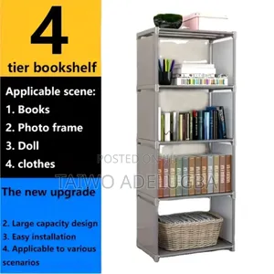 4 Slot Non Wooden Book Shelf