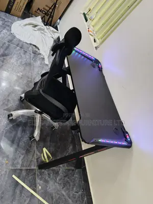 1.2 Meter Gaming Table With Led Lights and Net Office Chair With Headr