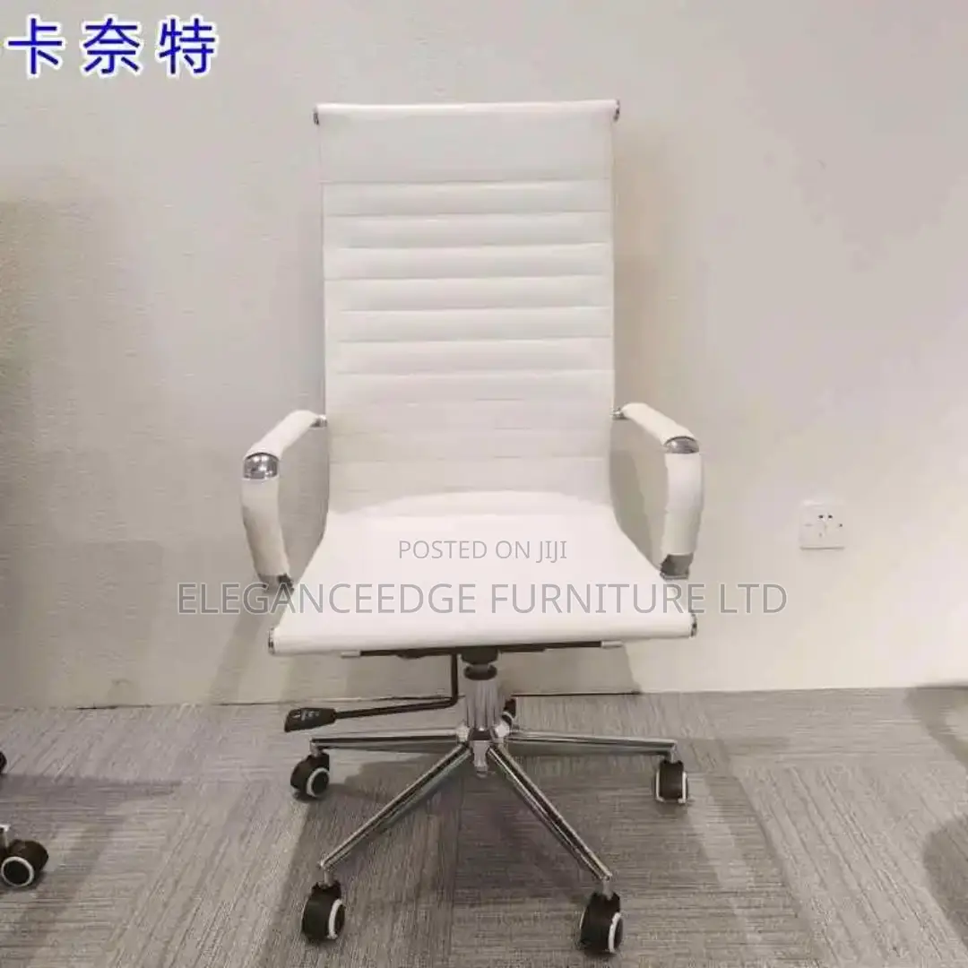 White High Back Leather Office Chair