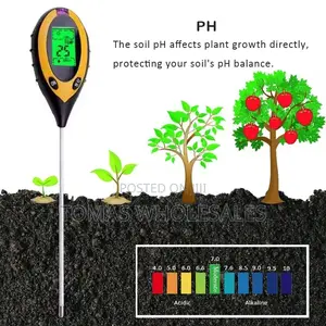 4-in-1 Digital Soil Tester: Ph, Moisture, Temperature, Sunlight Meter