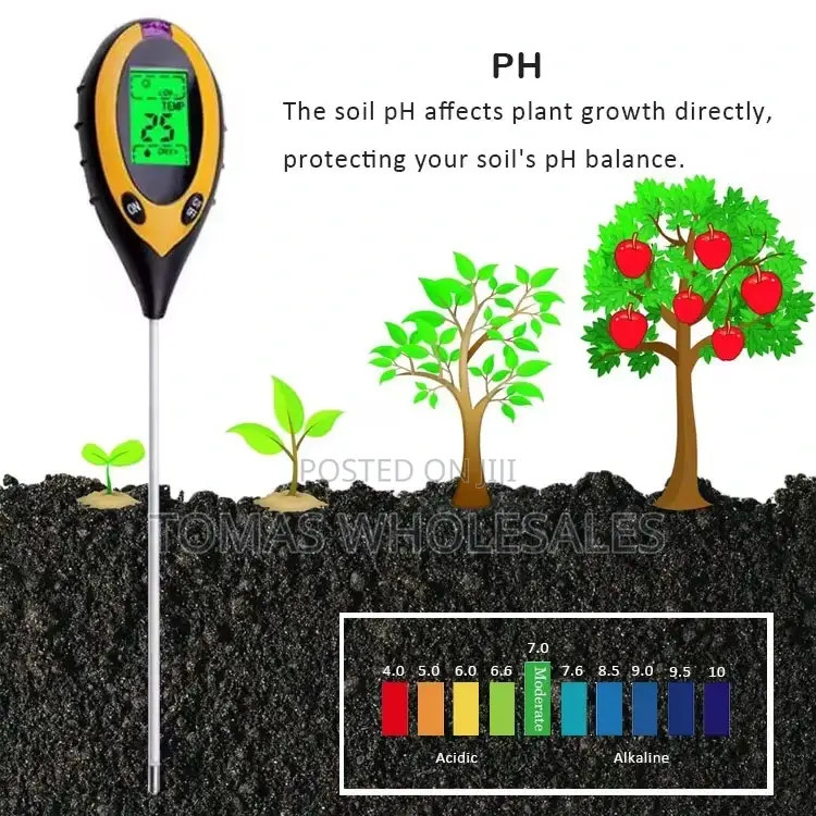 4-in-1 Digital Soil Tester: Ph, Moisture, Temperature, Sunlight Meter